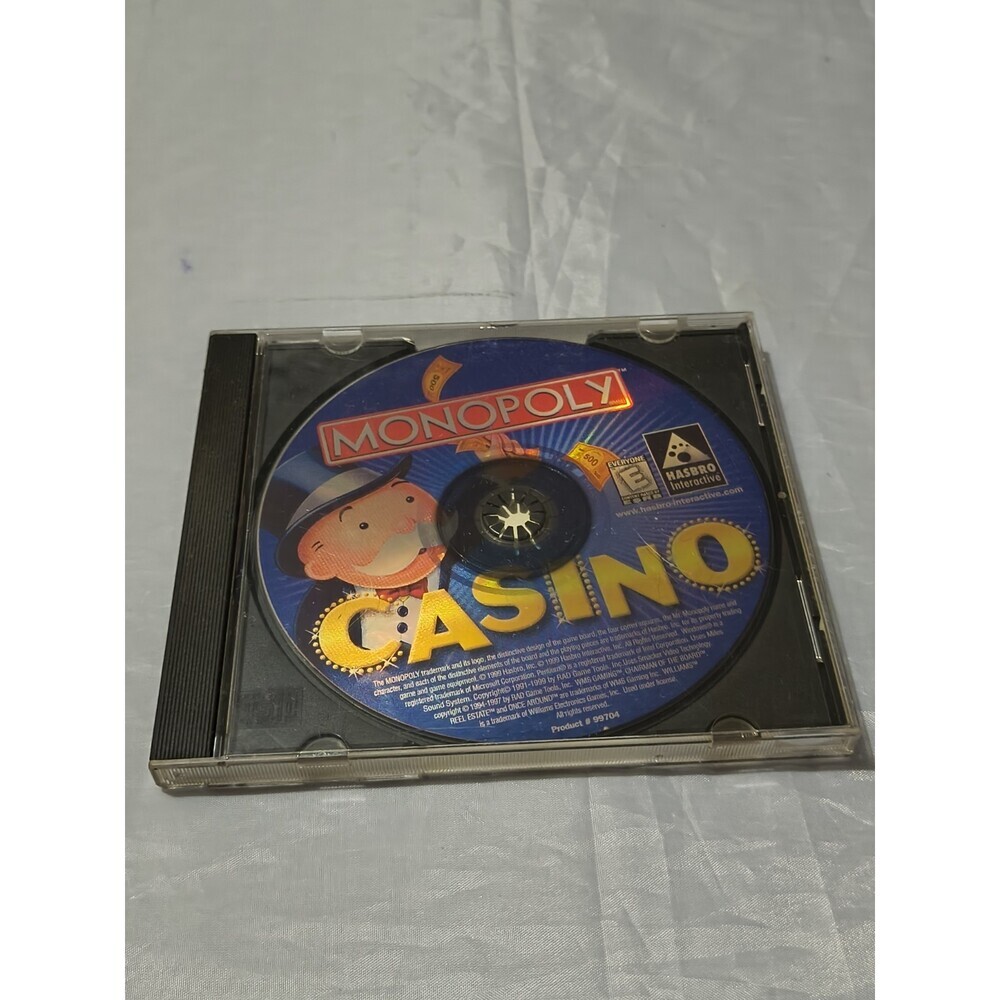 Monopoly Casino (PC, 1999) No Manual Windows Hasbro Computer CPU Game